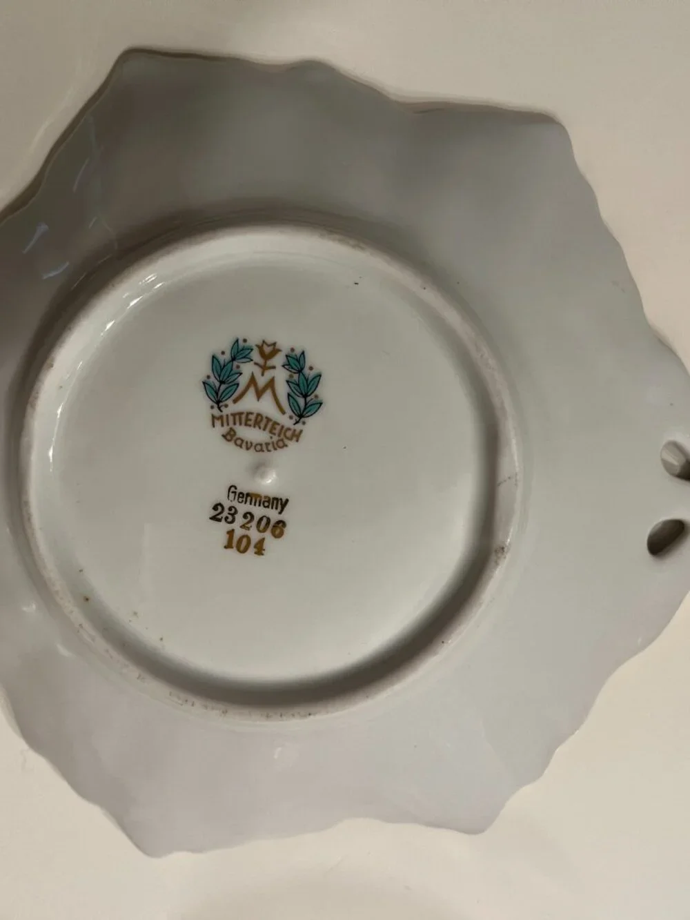 Vintage Mitterteich Bavaria Porcelain Dishes Set of TWO - Fruit Motif Germany